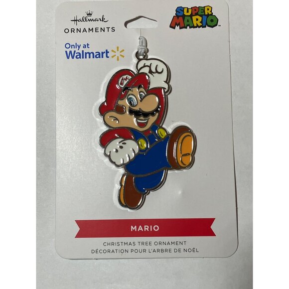 Hallmark Nintendo Mario Flat Metal Christmas Tree Holiday Ornament 2023 - Picture 2 of 9